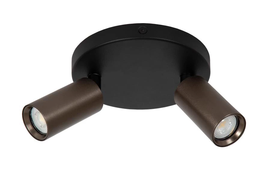 Lucide RITMO - Ceiling spotlight - Ø 15 cm - 2xGU10 (MR11) - Coffee - turned off